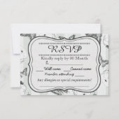 Butterflies en skulls RSVP-kaart RSVP Kaartje (Voorkant)