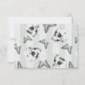 Butterflies en skulls RSVP-kaart RSVP Kaartje (Achterkant)