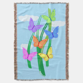 Butterflies en Sky Deken