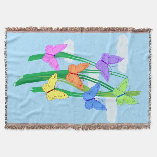 Butterflies en Sky Deken (Voorkant)