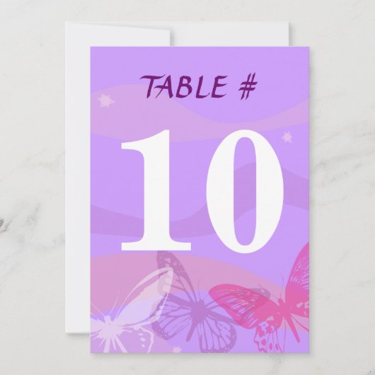 BUTTERFLIES EN STARS Bat Mitzvah Uitnodiging (Voorkant)