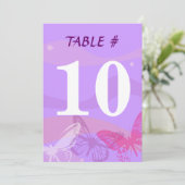 BUTTERFLIES EN STARS Bat Mitzvah Uitnodiging (Staand voorkant)