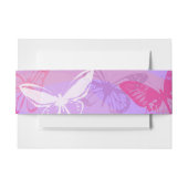 BUTTERFLIES EN STARS Bat Mitzvah Wrap Band Uitnodigingen Wikkel (Voorkant Voorbeeld)