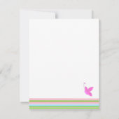 Butterflies en Stripes Baby shower Kaart (Achterkant)