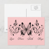 BUTTERFLIES EN STROMEN HOUDEN VAN VREDE FAITH HOPE BRIEFKAART (Voorkant / Achterkant)