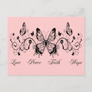 BUTTERFLIES EN STROMEN HOUDEN VAN VREDE FAITH HOPE BRIEFKAART