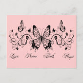 BUTTERFLIES EN STROMEN HOUDEN VAN VREDE FAITH HOPE BRIEFKAART (Voorkant)