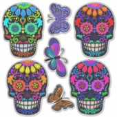 Butterflies en suikerstroop | Dag van de dood Sticker (Voorkant)