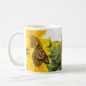 Butterflies en Sunflower Coffee Cup Koffiemok (Links)