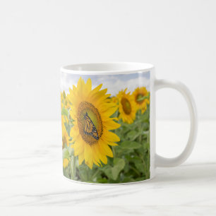 Butterflies en Sunflower Coffee Cup Koffiemok