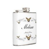 Butterflies en Swirls Heupfles (Rechts)