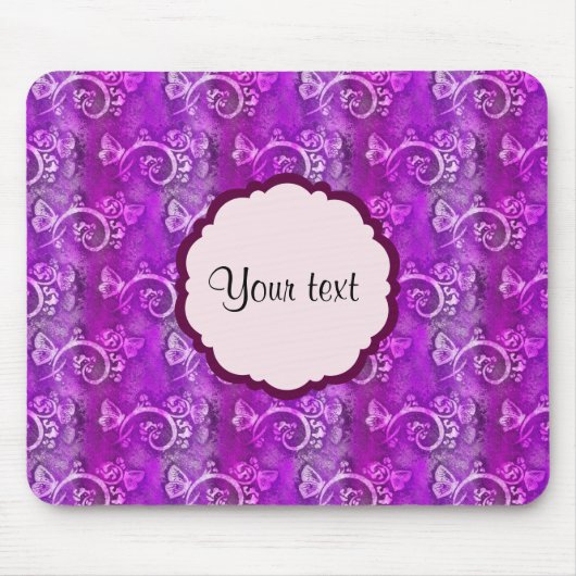 Butterflies en Swirls Muismat (Voorkant)