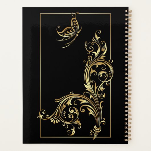 Butterflies en Swirls Planner (Achterkant)