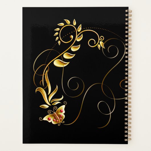 Butterflies en Swirls Planner (Achterkant)