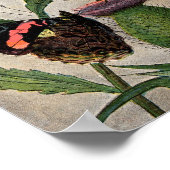 Butterflies en Thistle Poster (Hoek)