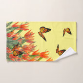 Butterflies en tulpen bad handdoek (Handdoek)
