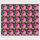Butterflies en Tulpen Cadeaupapier (Vlak)