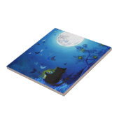 Butterflies en vliegende lantaarns tegeltje (Zijkant)