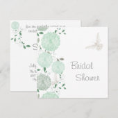 Butterflies en Vrijgezellenfeest van Green Chrysan Kaart (Voorkant / Achterkant)