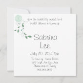 Butterflies en Vrijgezellenfeest van Green Chrysan Kaart (Achterkant)