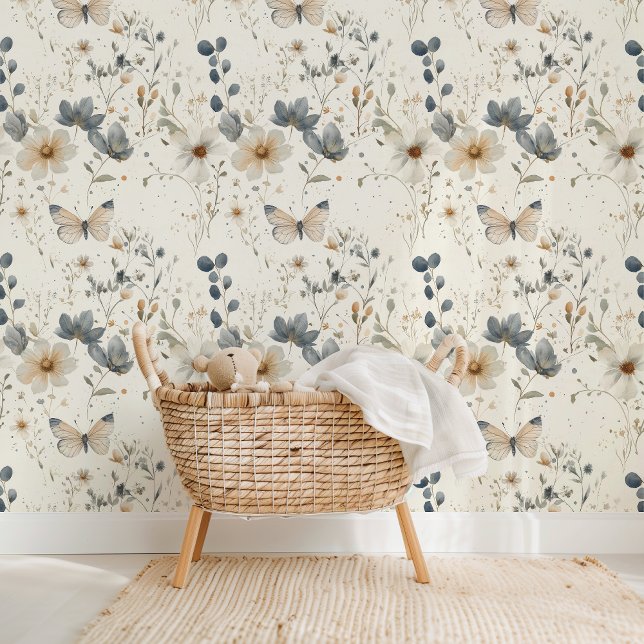 Butterflies en wilde bloemen behang (Creator heeft geüpload)
