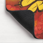 Butterflies en Zinnias Mousepad Muismat (Hoek)