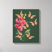 Butterflies en zoete pekelbloem canvas afdruk (Voorkant)