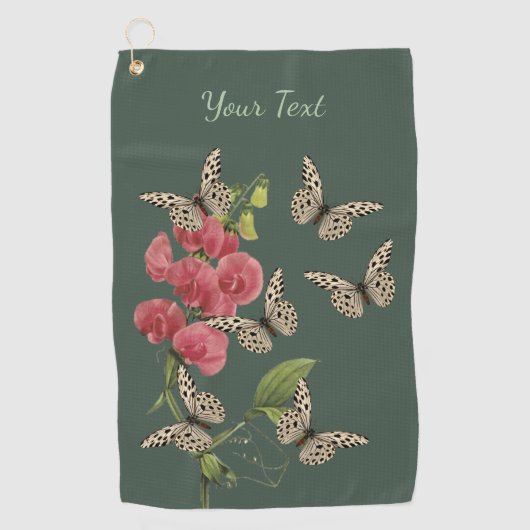 Butterflies en zoete pekelbloem golfhanddoek (Voorkant)