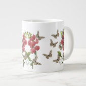 Butterflies en zoete pekelbloem grote koffiekop (Voorkant rechts)