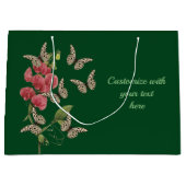 Butterflies en zoete pekelbloem, op maat gesneden groot cadeauzakje (Voorkant)