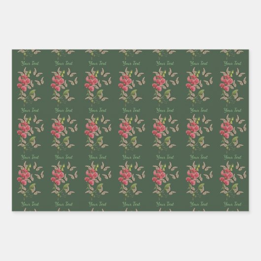 Butterflies en zoete pekelbloem, op maat gesneden inpakpapier vel (Voorkant)