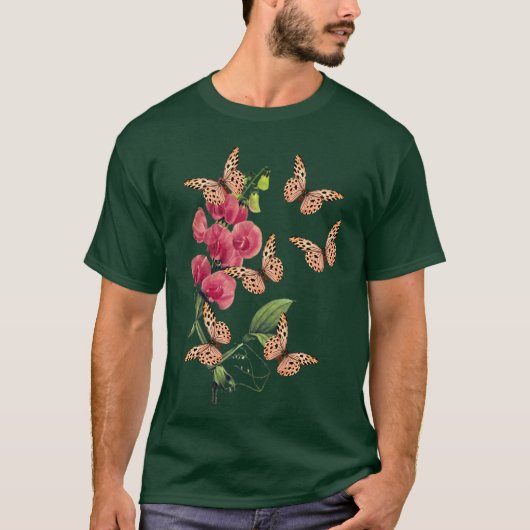 Butterflies en zoete pekelbloem t-shirt (Voorkant)