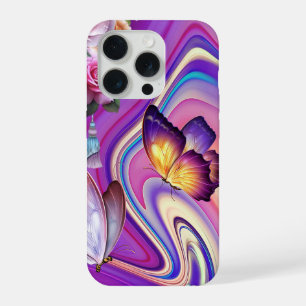 Butterflies en zwammen iPhone 15 pro case