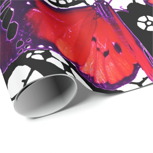 BUTTERFLIES EN ZWARTE LACE Wrapping Paper Cadeaupapier (Rol Hoek)