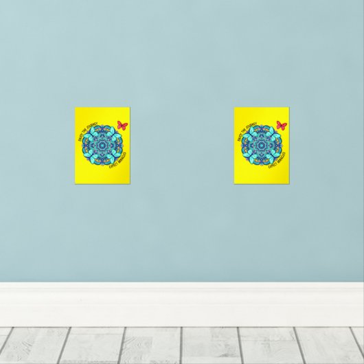 butterflies enjoy the jouney Wood Wall Art Muurkunst Sets (Houten vloer)