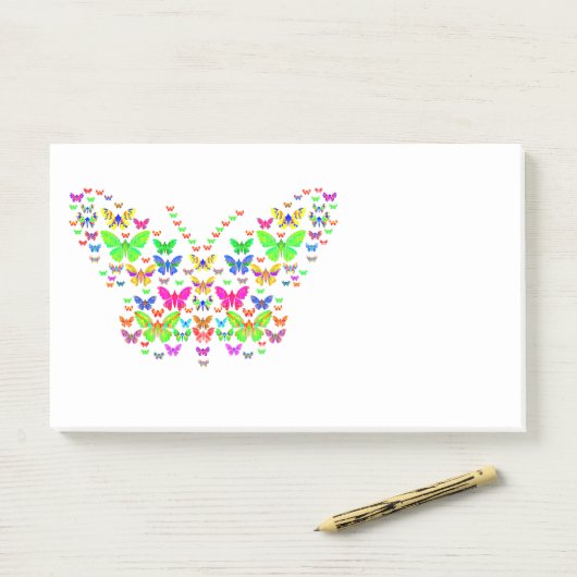 'Butterflies Explosion' Post-it® notes, 10" x 6" Notes (Op bureau)