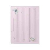 Butterflies Extra Wide Rule Kinder Muziek Manuscri Notitieblok (Linkerzijde)