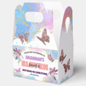Butterflies Fairy Gold Glitter 11th Birthday Party Bedankdoosjes (Open)