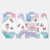 Butterflies Fairy Gold Glitter 7th Birthday Party Bedankdoosjes (Ongevouwen)