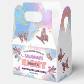 Butterflies Fairy Gold Glitter 8th Birthday Party Bedankdoosjes (Open)