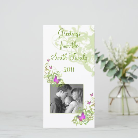 Butterflies Feestdagenkaart (Staand voorkant)