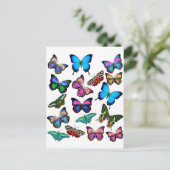 Butterflies fladderen door Briefkaart (Staand voorkant)
