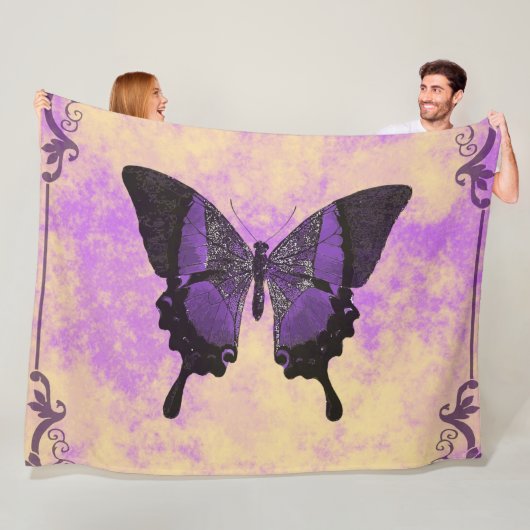 Butterflies Fleece Blanket Deken (In situ)