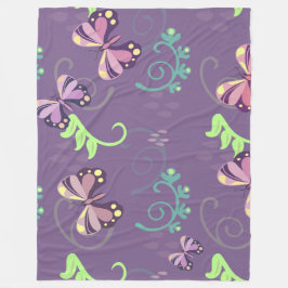 Butterflies Fleece Blanket Deken