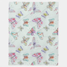 Butterflies Fleece Blanket Deken