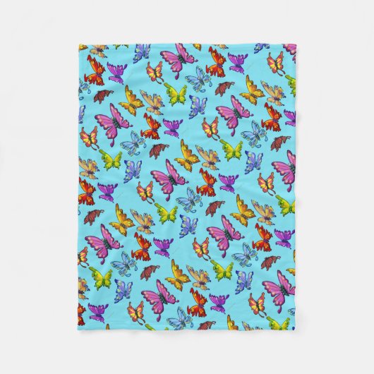 Butterflies Fleece Deken (Voorkant)
