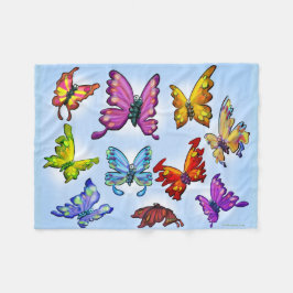 Butterflies Fleece Deken
