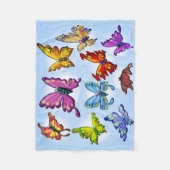 Butterflies Fleece Deken (Voorkant)
