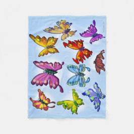 Butterflies Fleece Deken