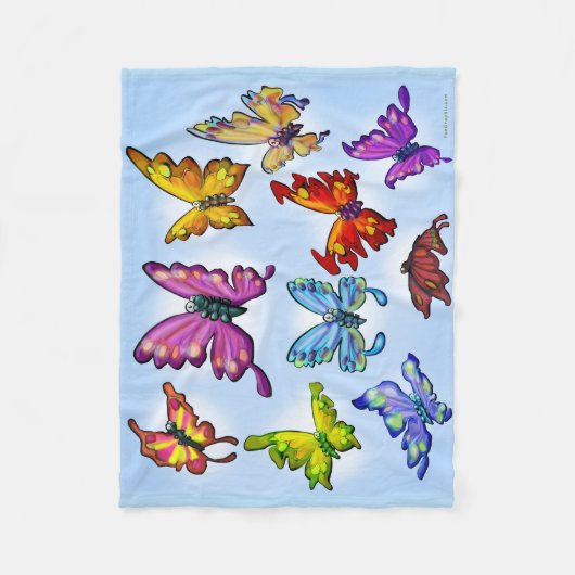 Butterflies Fleece Deken (Voorkant)